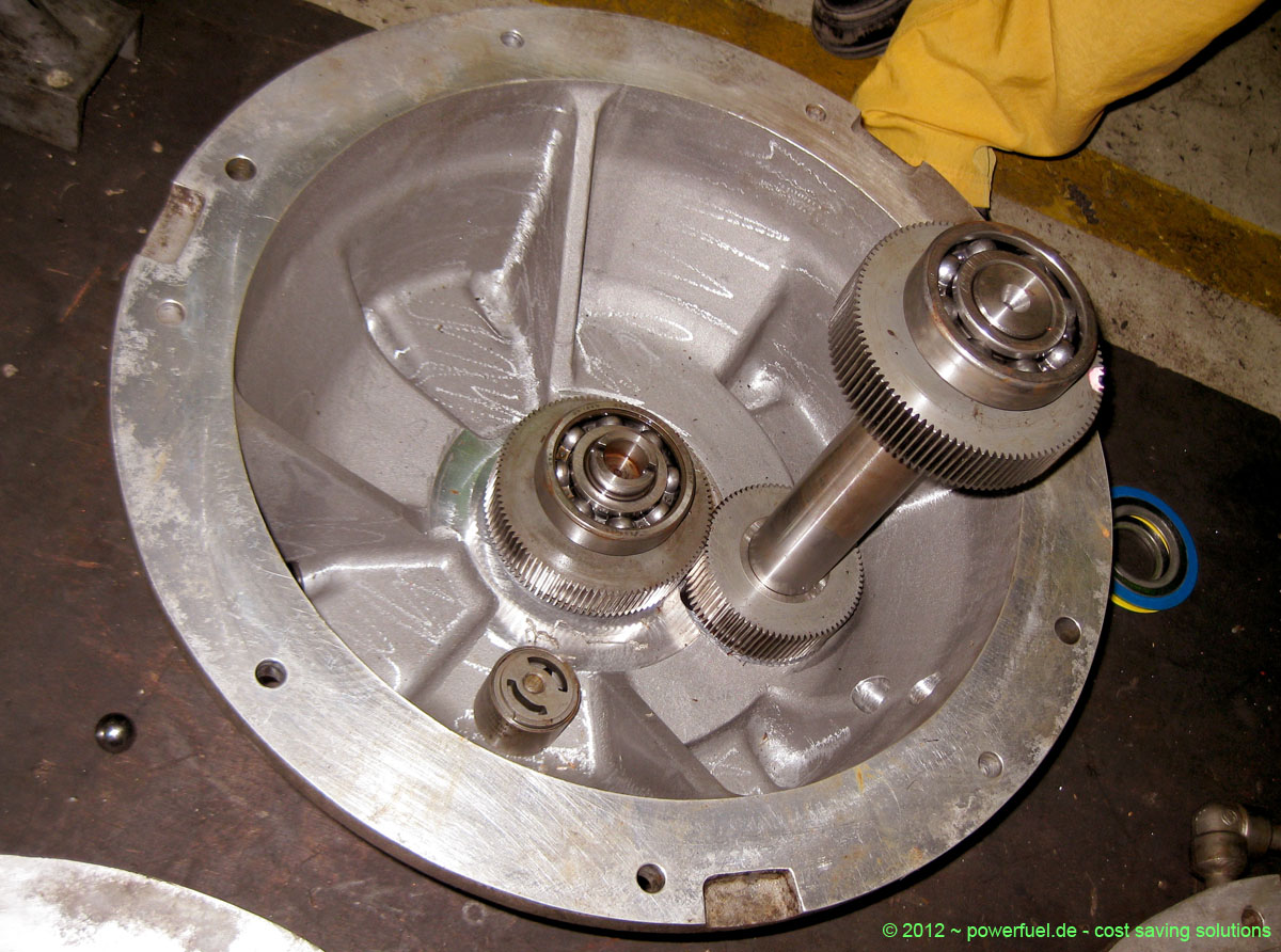 bearing at the gear box